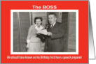 Boss Birthday for Him - Retro card