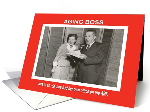 Boss Birthday for Her - Retro card (435167)