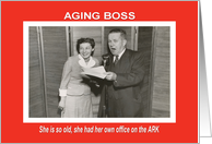 Boss Birthday for Her - Retro card