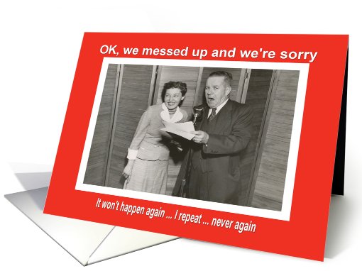 Business Apology - Retro card (435173)