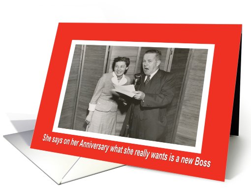 Business Anniversary for Her - Retro card (435189)