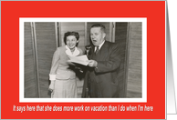 Business Humor for Boss - Retro card