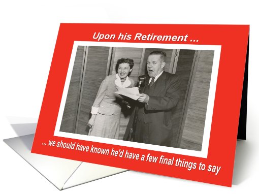 Retirement for him - Retro card (435202)