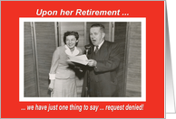 Retirement for her - Retro card