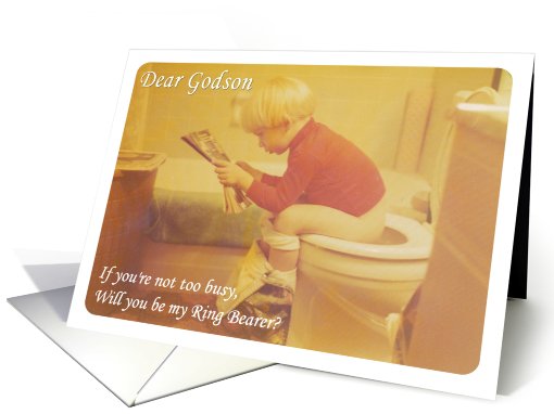 Be my Ring Bearer Godson - Retro card (435398)