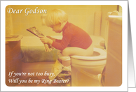 Be my Ring Bearer Godson - Retro card