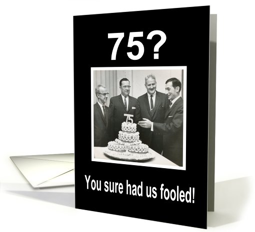 75th Birthday - Retro card (436645)