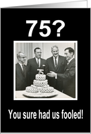 75th Birthday - Retro card