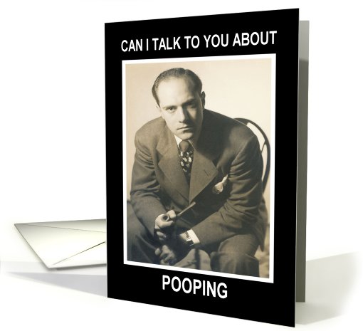 Congratulations Pooping - Retro Funny card (438457)