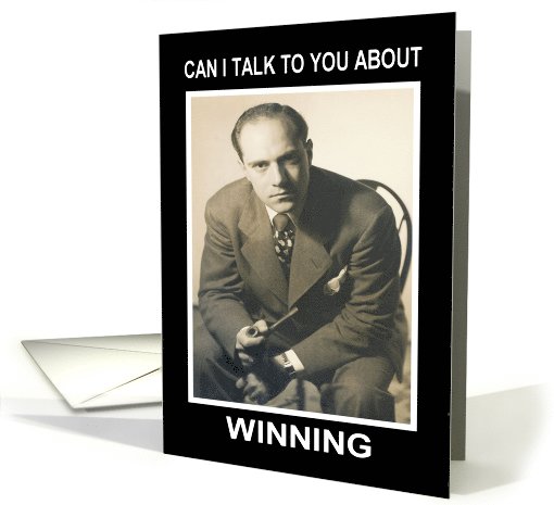 Encouragement Winning - Retro Funny card (438491)
