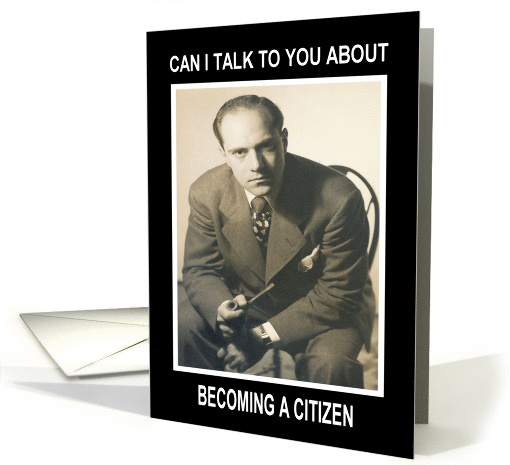 New Citizen Congratulations  - Retro Funny card (438701)