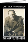 Hair Loss Birthday for him - Retro Funny card