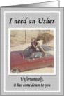 Be My Usher - Retro Funny card