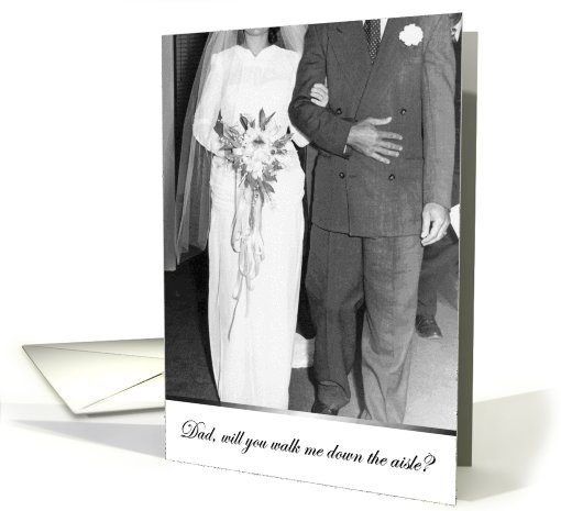 Walk me down the aisle, Dad Father- Retro card (440196)