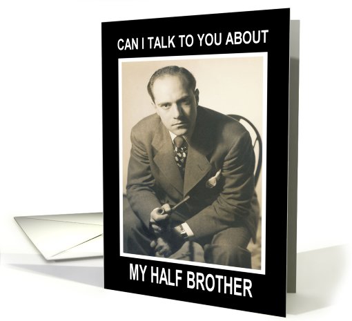 Half Brother Birthday - Retro Funny card (440533)