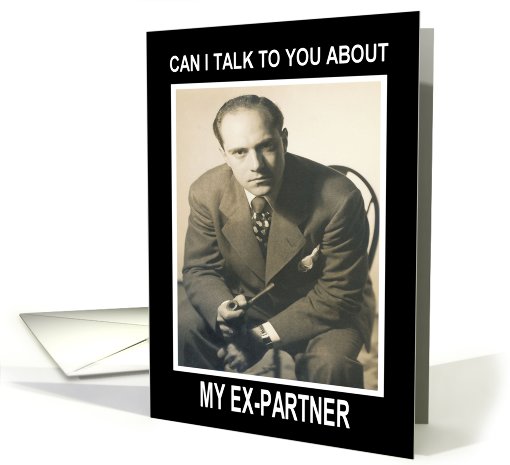 EX-PARTNER Birthday - Retro Funny card (440761)