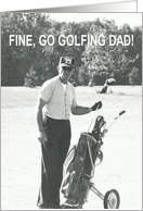Father’s Day Golf - Retro Funny card