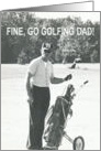 BIRTHDAY Golf for Dad - Retro Funny card
