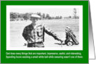 Birthday golf for Dad - Retro Funny card