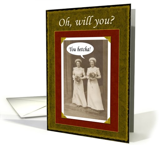 Bridesmaid to Be - Vintage card (441915)