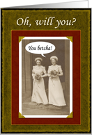 Bridesmaid - Sister in Law - Vintage card