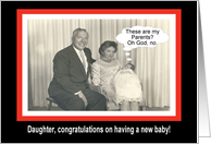 Congratulations Daughter - New Baby card