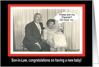 Congratulations Son-in-Law - New Baby card