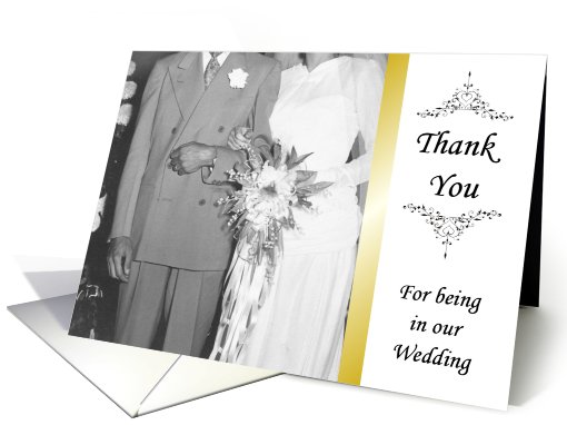 Thank You Wedding Party - CLASSY card (442581)