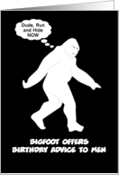 Custom BIGFOOT Birthday for Him - FUNNY card