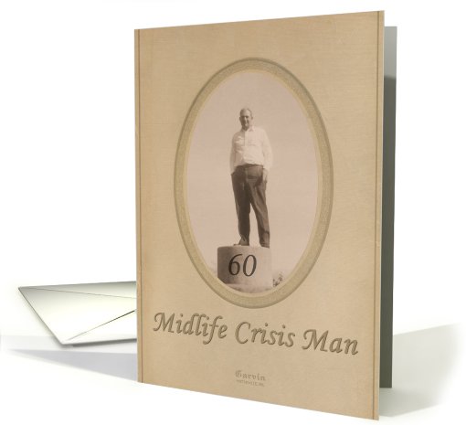 Midlife Crisis Man at 60 - Birthday card (442682)
