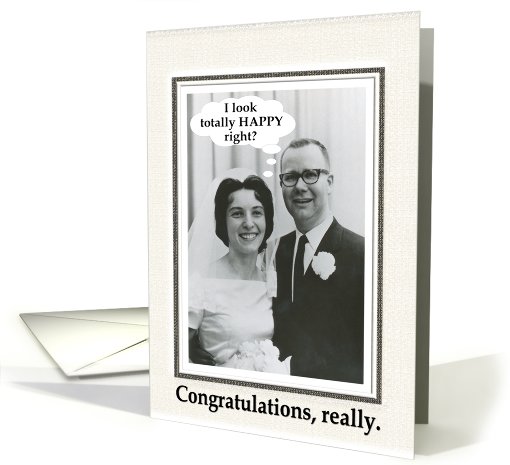 Marriage Congratulations for Sister - Funny card (444578)