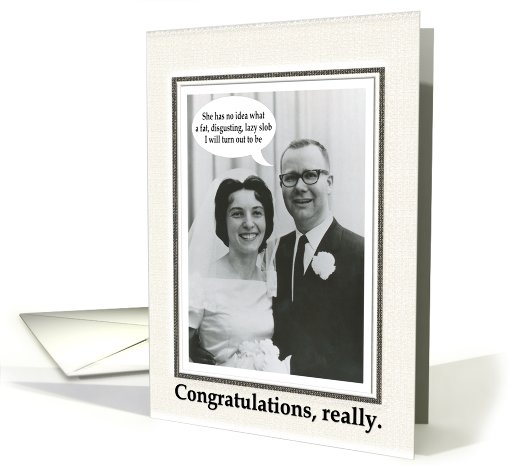 Marriage Congratulations for Brother - Funny card (444584)