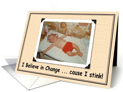 Believe in Change - New Son Congratulations card (444902)