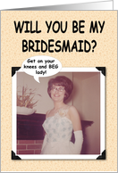 Be my Bridesmaid - Retro card