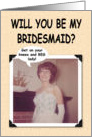 Be my Bridesmaid - Retro card