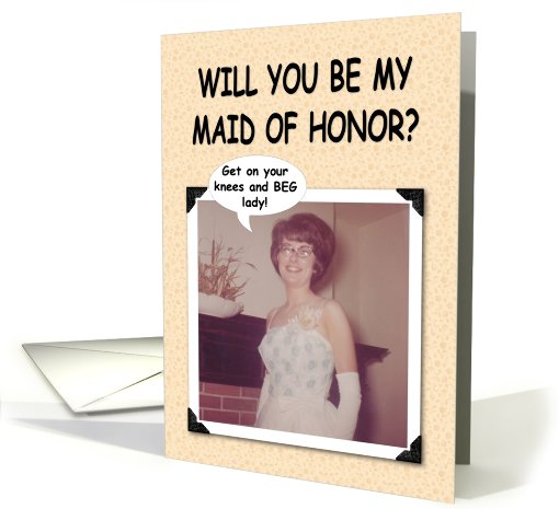 Be my Maid of Honor- Retro card (444947)