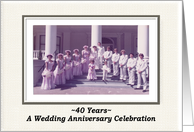 40th Anniversary Invitation - Vintage card