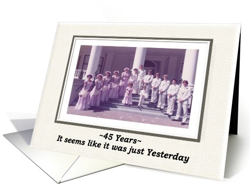 45th Anniversary Congratulations - Vintage card (445234)