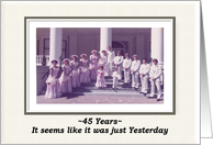 45th Anniversary Congratulations - Vintage card