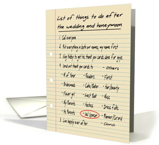 Thank you - Veil Sponsor - FUNNY card (445499)