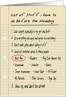 His List - Best Man - Funny card