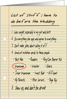 HIS LIST - Groomsman - FUNNY card