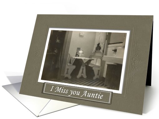 Miss You Aunt - Vintage card (449454)