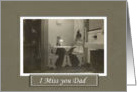 Miss You Dad - Vintage card