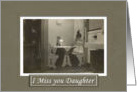 Miss You Daughter - Vintage card