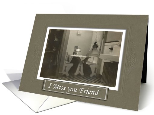 Miss You Friend- Vintage card (449467)