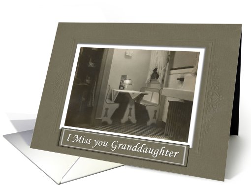 Miss You Granddaughter- Vintage card (449469)