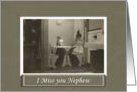 Miss You Nephew - Vintage card