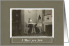 Miss You Son - Vintage card