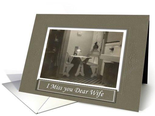 Miss You Wife - Vintage card (449496)